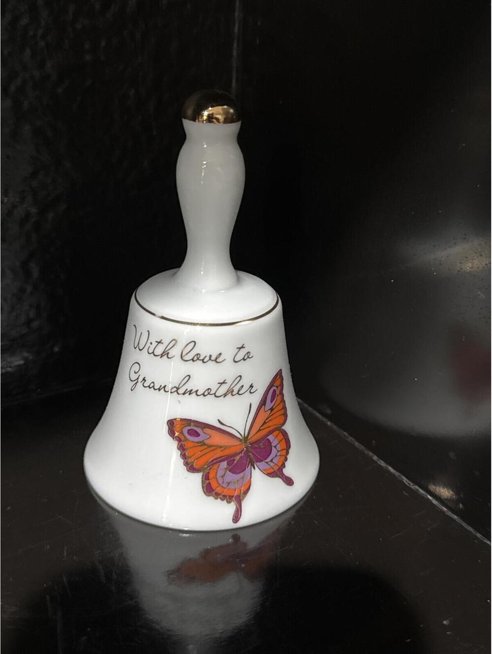 Platinum Collection A Mother's Remembrance Porcelain Bell with Butterfly Design